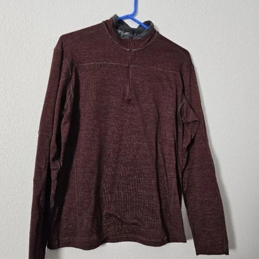 XL Kuhl Maroon Quarter-Zip Pullover